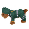 Waterproof Dog Raincoat with Hood, XS Green
