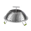 Thickened And Retractable Stainless Steel Round Steamer, Specification: Upgrade Small (9 Inch)