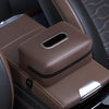 Car Seat Armrest Tissue Box Sun Visor Seat Back Hanging Paper Bag(Brown)