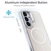 For Samsung Galaxy S25+ / S24+ 5G Gradient Discolor Lens Kickstand Magsafe Phone Case(Black)