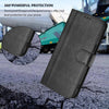 For Samsung Galaxy A13 / A04s / A04 4G Line Splicing Buckle Retro Leather Phone Case(Black)