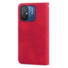 For Xiaomi Redmi 12C/11A 4G Global/Poco C55 Frosted Business Magnetic Horizontal Flip PU Phone Case(Red)