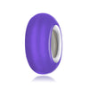 S925 Sterling Silver Color Silver Silicone Beads DIY Bracelet Necklace Accessories(Purple)