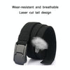 Men Casual Fashion Stretch Woven Quick Buckle Belt, Length: 125cm(Dark gray)
