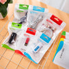 100 PCS Data Cable Packaging Bag Plastic Sealing Bag, Size:8x14cm(Red)