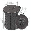 Car Outdoor Multifunctional Retractable Thickened Folding Stool Portable Toilet(Black)