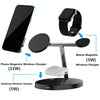 D10 3-In-1 15W Magnetic Mobile Phone Earphone Watch Wireless Fast Charger(Black)