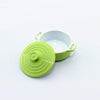 Doll House Mini Accessories Kitchen Cooking Utensils Mini Candy Color Soup Pot(Green)