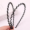 2pcs Unisex Simple Wavy Hair Head Hoop Band Sport Headband Hair accessories(Black)