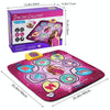 Children Music Dance Mat Electronic Music Dancing Game Pad Music Box Toys(Pink Purple)