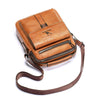 WEIXIER 8683 Large Capacity Retro PU Leather Men Business Handbag Crossbody Bag (Dark Brown)