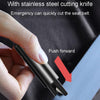 Car Emergency Life-Saving Safety Hammer Multifunctional Fast Window Breaker For Vehicle 2 In 1(Silver)
