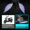 1pair Motorcycle Angel Wings Welcome Light LED Chassis Modified Wings Projector Light(Red)