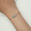 BSB138 925 Sterling Silver Zircon Blue Floret Bracelet