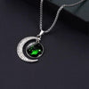 Luminous Zodiac Moon Titanium Steel Necklace Personalized Moon Pendant(Aries)