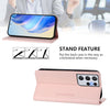 For Samsung Galaxy S21 Ultra 5G RC01 Dual-Folded Magnetic Suction RFID Leather Phone Case(Pink)