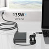 135W 20V 6.75A Laptop Notebook Power Adapter For Lenovo Big Square USB, Plug:AU Plug