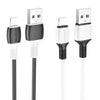 Borofone BX84 1m 2.4A USB to 8 Pin Rise Charging Data Cable(White)