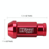 20 in 1 D1 Spec P1.5 M12x1.25 Racing Wheel Nut, Length: 40mm (Red)