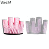 Half Finger Yoga Gloves Anti-skid Sports Gym Palm Protector, Size: M, Palm Circumference: 18cm(Rose Red)