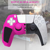 For Sony PS5 Splicing Color Silicone Gamepad Protective Case with Rocker Caps(Black Red)