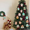 8pcs /Set B PVC Christmas House Pendants Christmas Tree Decorations Scene Arrangement Props