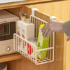 Behind-the-door Hanging Basket Kitchen Condiment Storage Rack Hanging Storage Rack(White)