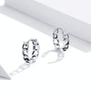S925 Sterling Silver Simple Hollow Chain Women Earrings