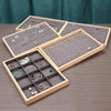 Bamboo Wood Jewelry Display Pallet Jewelry Storage Display Tray, Style: Earrings Tray