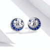 Moon Cat S925 Sterling Silver Personality Earrings