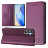 For Samsung Galaxy M52 5G RC01 Dual-Folded Magnetic Suction RFID Leather Phone Case(Violet)