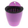 Self-Watering Planter Grow Plants Lazy Flower Pots Wall-hanging Round Resin Plastic Flower Pots, Size: 11x8x10.5cm(Purple)