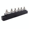 Pair 6 Way 48V 150A M6 Power Distribution Block Terminal Studs(Black + Red)