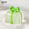 5pcs Christmas Micro Landscape Snowscape Decoration Accessories Christmas Resin Ornament, Style: No.15 Transparent Gift Box Green