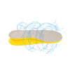 Shock Absorption Thickening Slow Rebound Soft and Comfortable Wicking Insole, Size:L(Yellow Bottom Suede Gray)