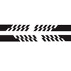 2 PCS/Set D-487 Stripe Pattern Car Modified Decorative Sticker(Black)