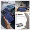 For Samsung Galaxy S24 Ultra 5G Horizontal Flip Card Bag Holder Leather Phone Case(Dark Blue)