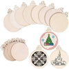 10pcs/Set Wood Chip Hand-Painted Christmas Tree Props Christmas Pendants, Size: 9x7.6cm