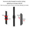 Telescopic Car Phone Mount Extension Arm Double Jointed Swivel Carbon Fiber Bracket Connecting Rod, Model: 217-300mm For 20mm Ball Head