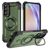 For Samsung Galaxy A54 Lens Holder MagSafe Phone Case(Army Green)