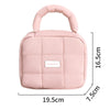 Women Quilted Makeup Bag Puffer Large Capacity Cosmetic Storage Bag Portable Travel Toiletry Pouch(Purple)