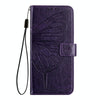 For Asus Zenfone 11 Ultra Embossed Butterfly Leather Phone Case(Dark Purple)
