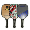 CAMEWIN  Carbon Fiber Pickleball Racket Set Include 2 Paddles+4 Balls+4 Hand Glue+1 Cover Bag(Red)