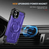 For iPhone 11 Lens Holder MagSafe Phone Case(Purple)
