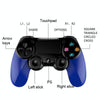 2 PCS Bluetooth Wireless Gamepad Touch Screen With Light Audio Dual Vibration Controller For PS4(Black)