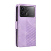 For Redmi K70 / K70 Pro Embossed Rhombus Starry Leather Phone Case(Purple)