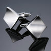 Laser Metal Brass Men Shirt Cufflinks, Color: Silver folding