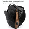 WEPOWER Men Chest Bag Anti-Theft Password Lock Locomotive Bag Messenger Bag(Black Brown)