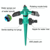 Automatic Rotating Plastic Ground Sprinkler Garden Lawn Triangle Spraying Nozzles(Green)