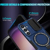 For Samsung Galaxy S24+ 5G Sliding Camshield MagSafe Holder TPU Hybrid PC Phone Case(Royal Blue)
